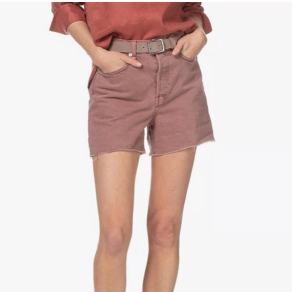 Rag & Bone Maya High Rise Shorty Short Light Plum - Picture 1 of 8